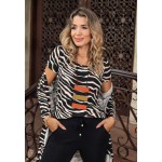 Conjunto Cardigan+ Blusa  Zebra