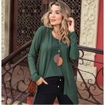 Conjunto Cardigan+ Blusa  Verde Musgo